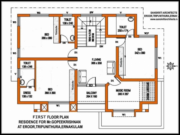 Autocad House Plan Drawing 40