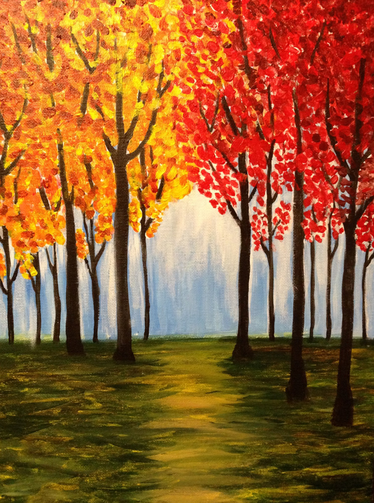 Autumn Trees Drawing at GetDrawings | Free download