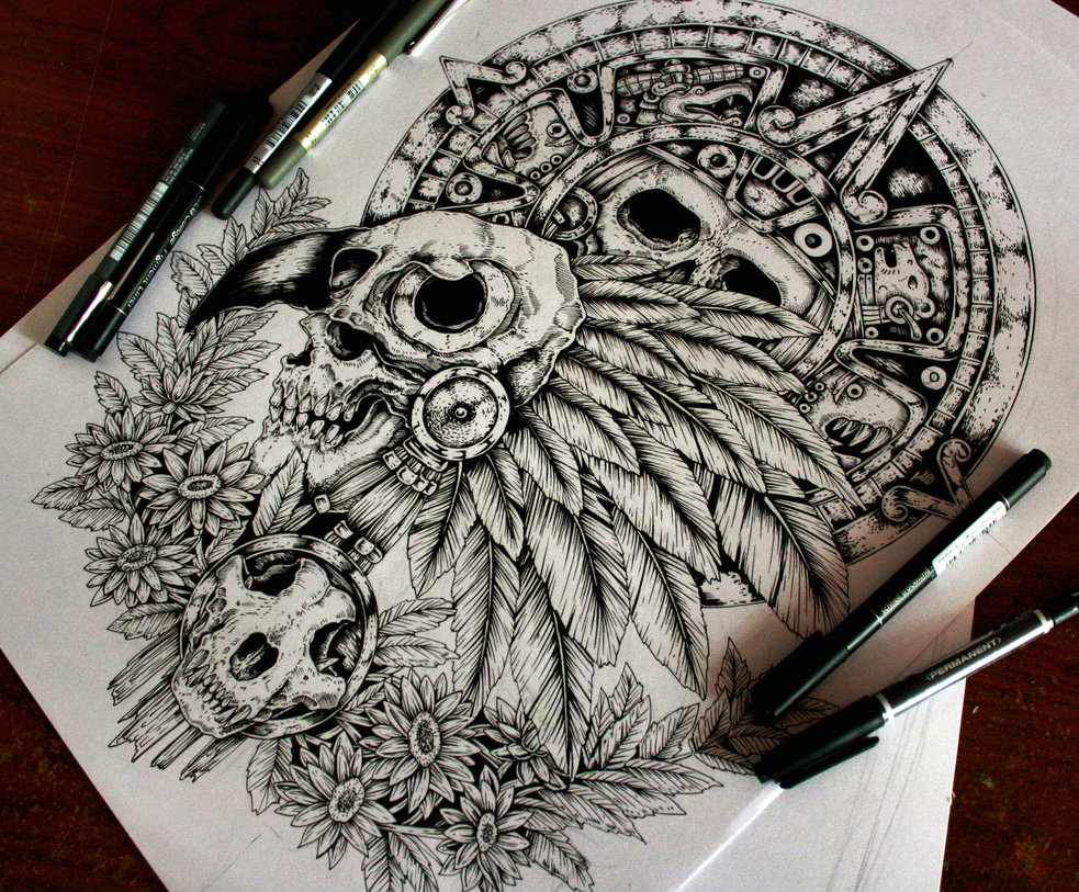 Aztec Eagle Drawing at GetDrawings Free download