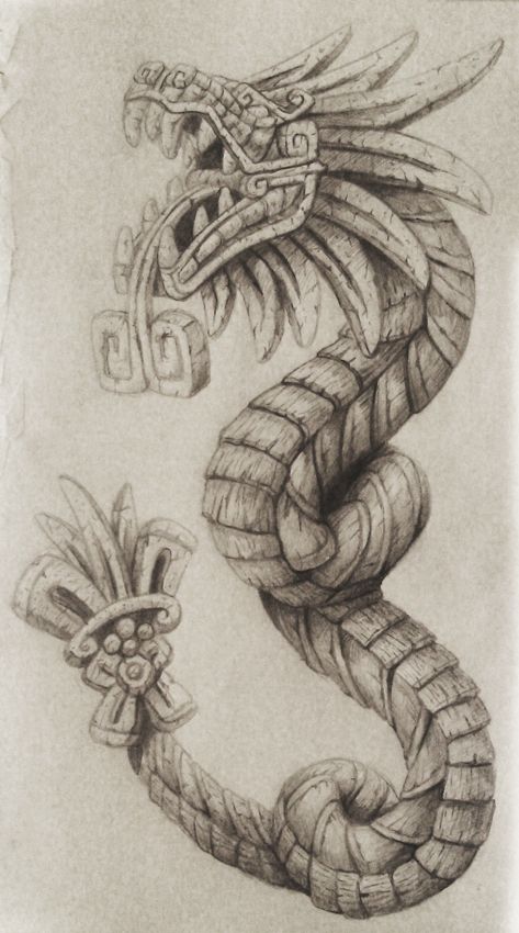 The Best Free Quetzalcoatl Drawing Images Download From 25.