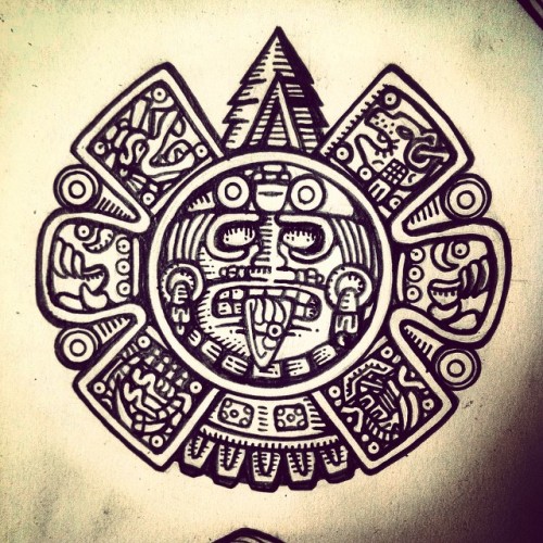 Aztec Sun Drawing at GetDrawings Free download