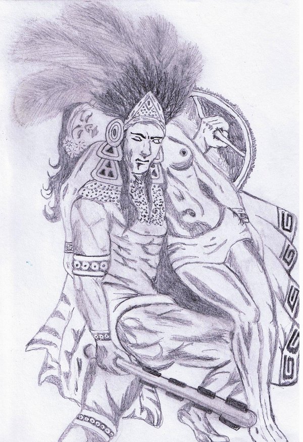 Aztec Warrior Drawing at GetDrawings Free download