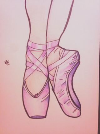 Ballerina Shoes Drawing at GetDrawings | Free download