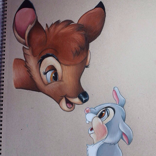 Bambi And Thumper Drawing at GetDrawings Free download