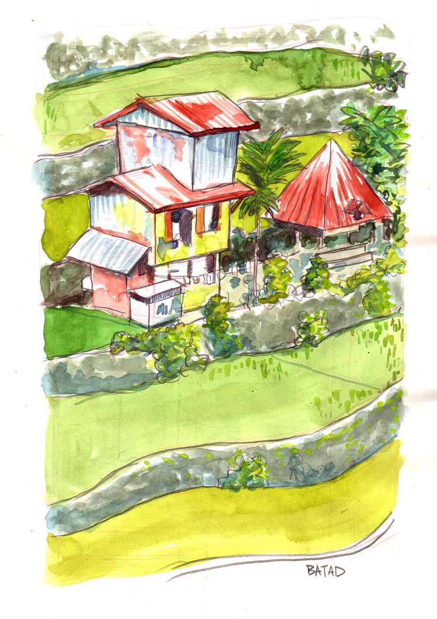 Banaue Rice Terraces Drawing at GetDrawings | Free download