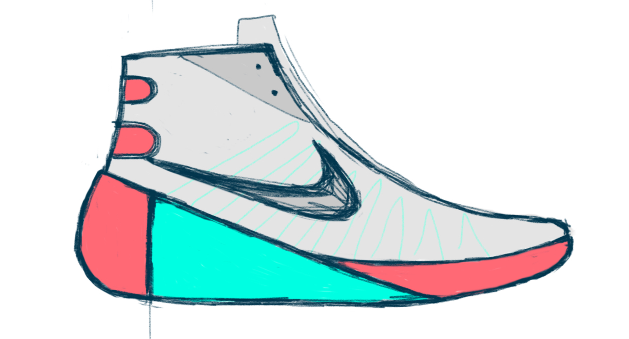 basketball shoes sketch