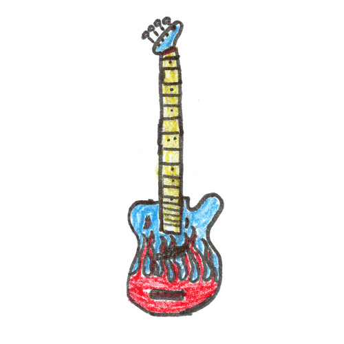 Bass Guitar Drawing at GetDrawings | Free download