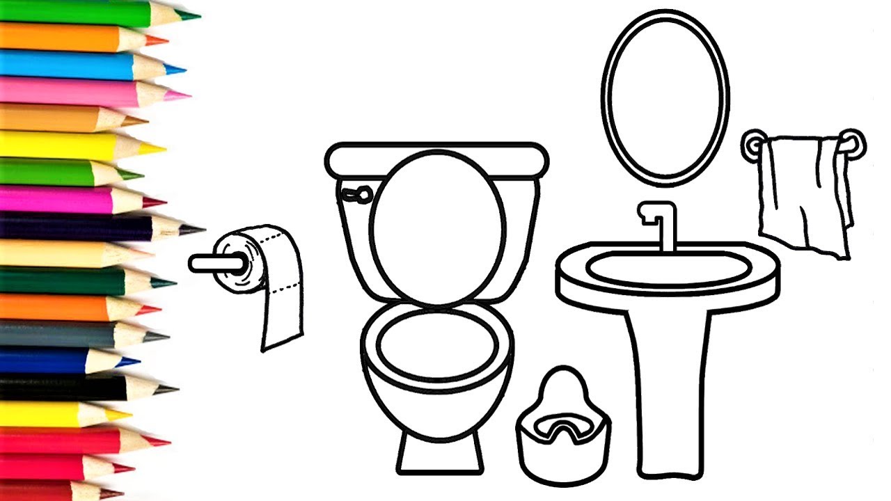 Toilet Drawing Simple Toilet Paper Drawing Potty Humor Vector Little