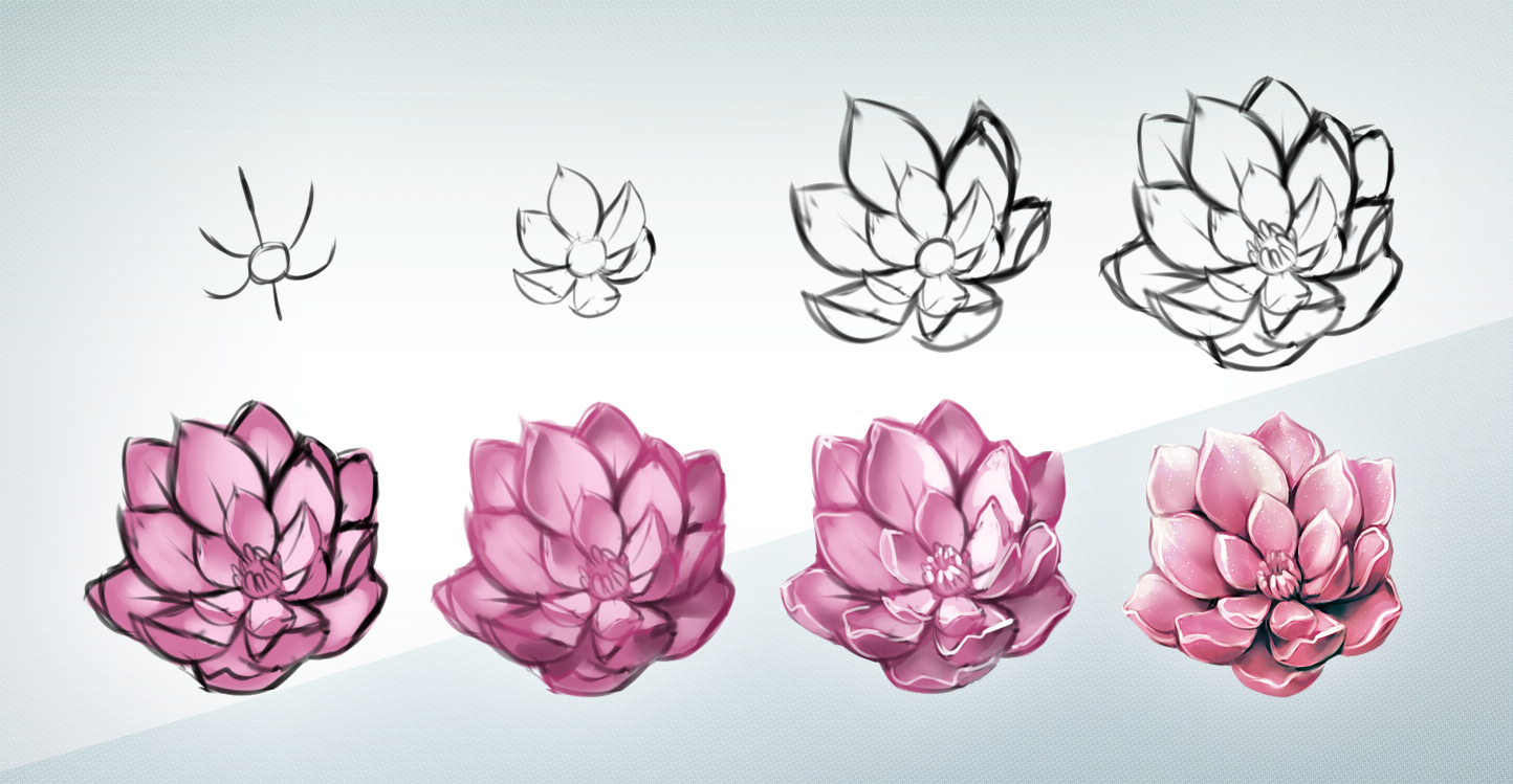 Beautiful Flowers Drawing Step By Step At GetDrawings Free Download