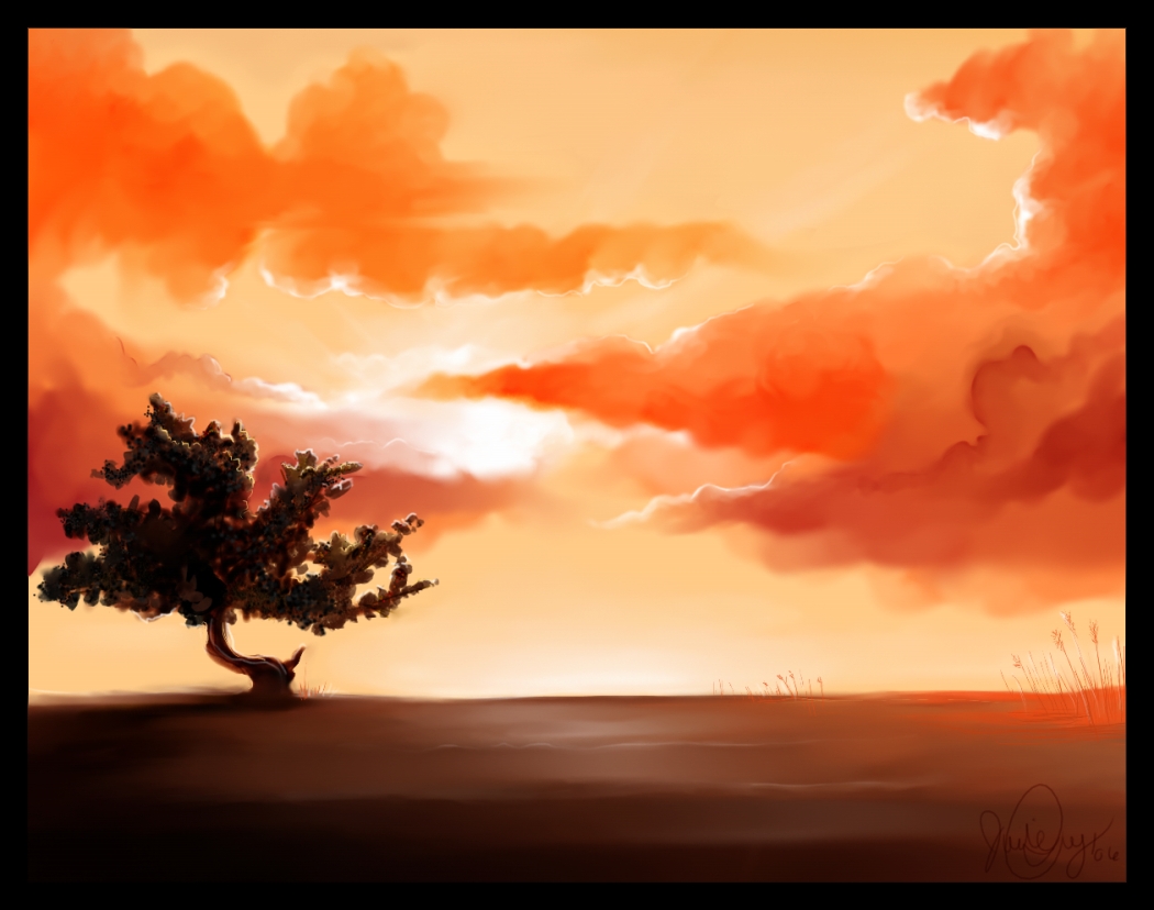 Beautiful Sunset Drawing at GetDrawings | Free download