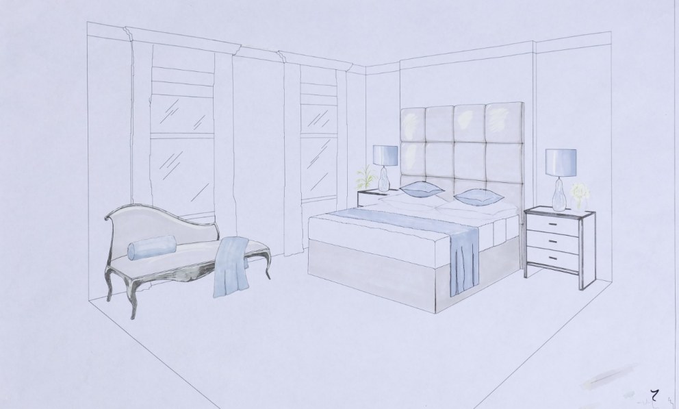 Bedroom Perspective Drawing At Getdrawings Com Free For