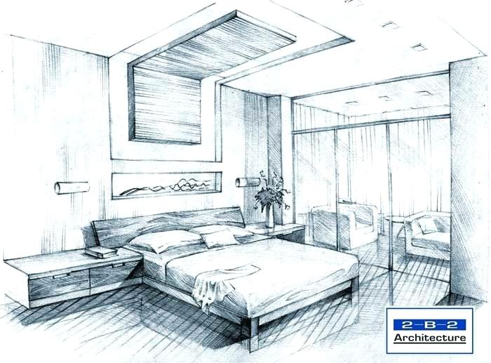 Bedroom Perspective Drawing at GetDrawings | Free download