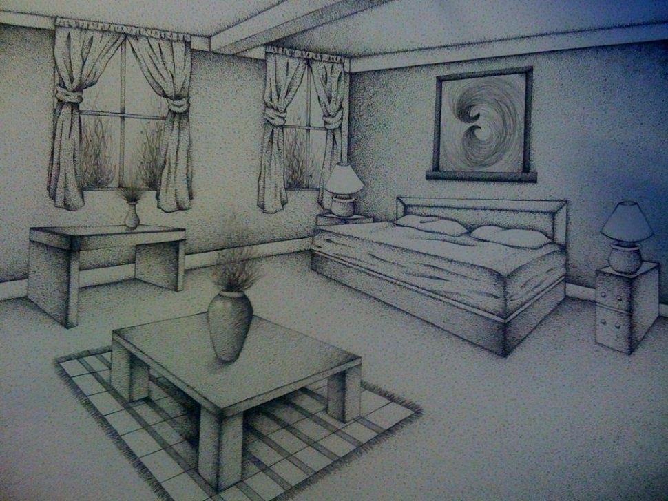 Bedroom Perspective Drawing At Getdrawings 