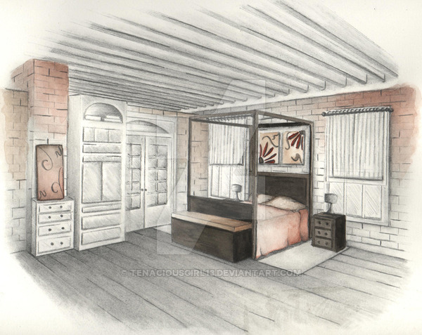 Bedroom Perspective Drawing at GetDrawings | Free download