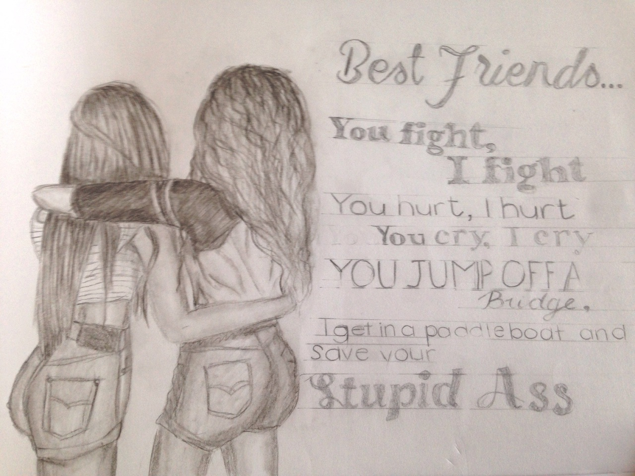 Best Friend Drawing at GetDrawings | Free download