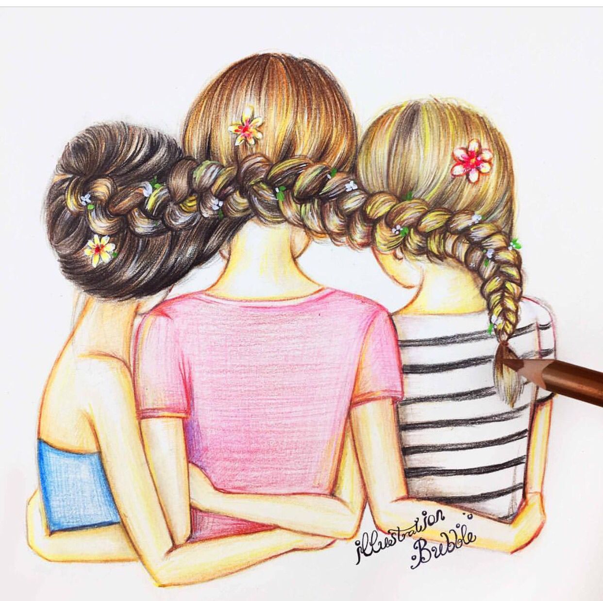 Best Friends Drawing at GetDrawings | Free download