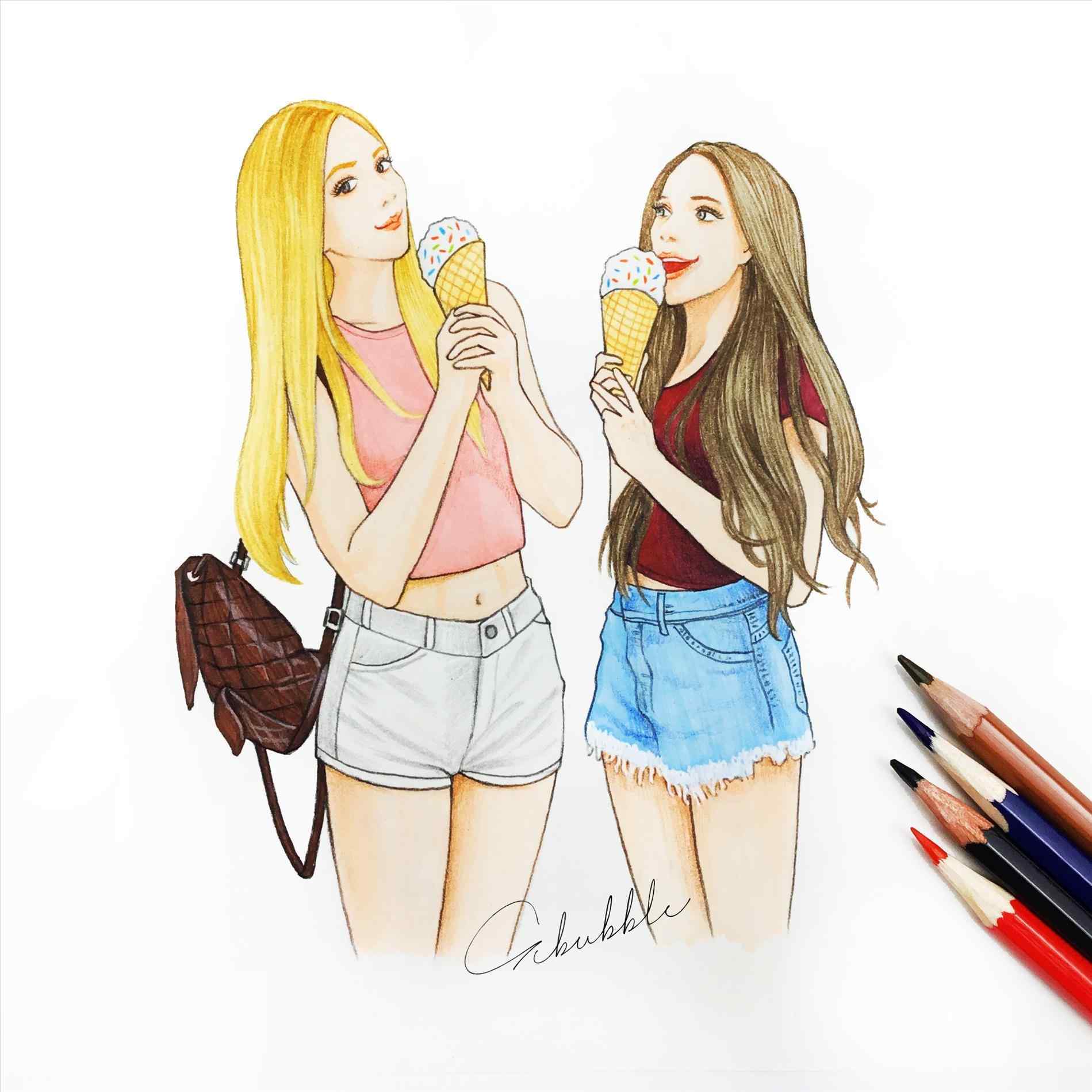 best-friends-drawing-at-getdrawings-free-download