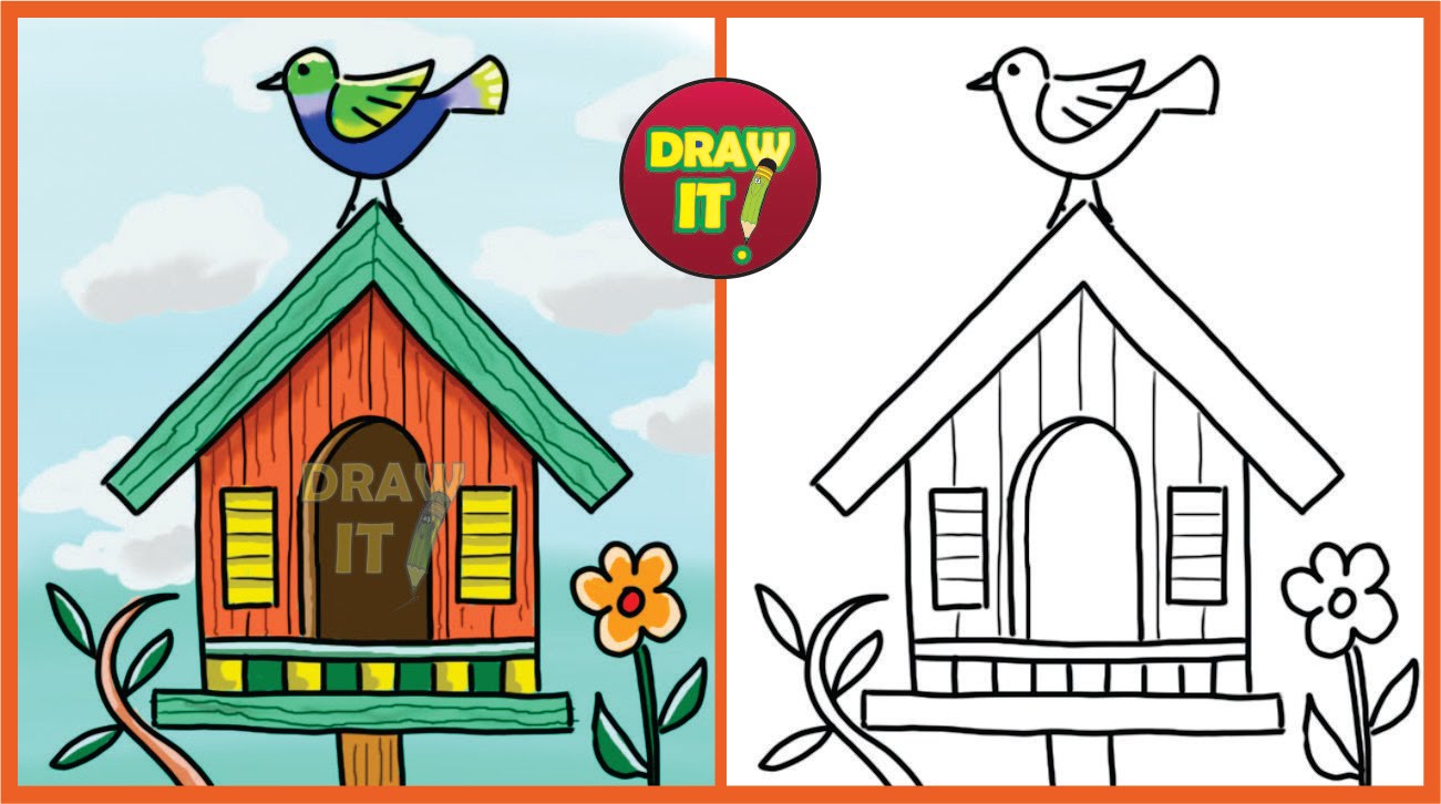 Bird House Drawing at GetDrawings Free download