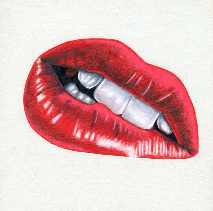Biting Lip Drawing at GetDrawings Free download