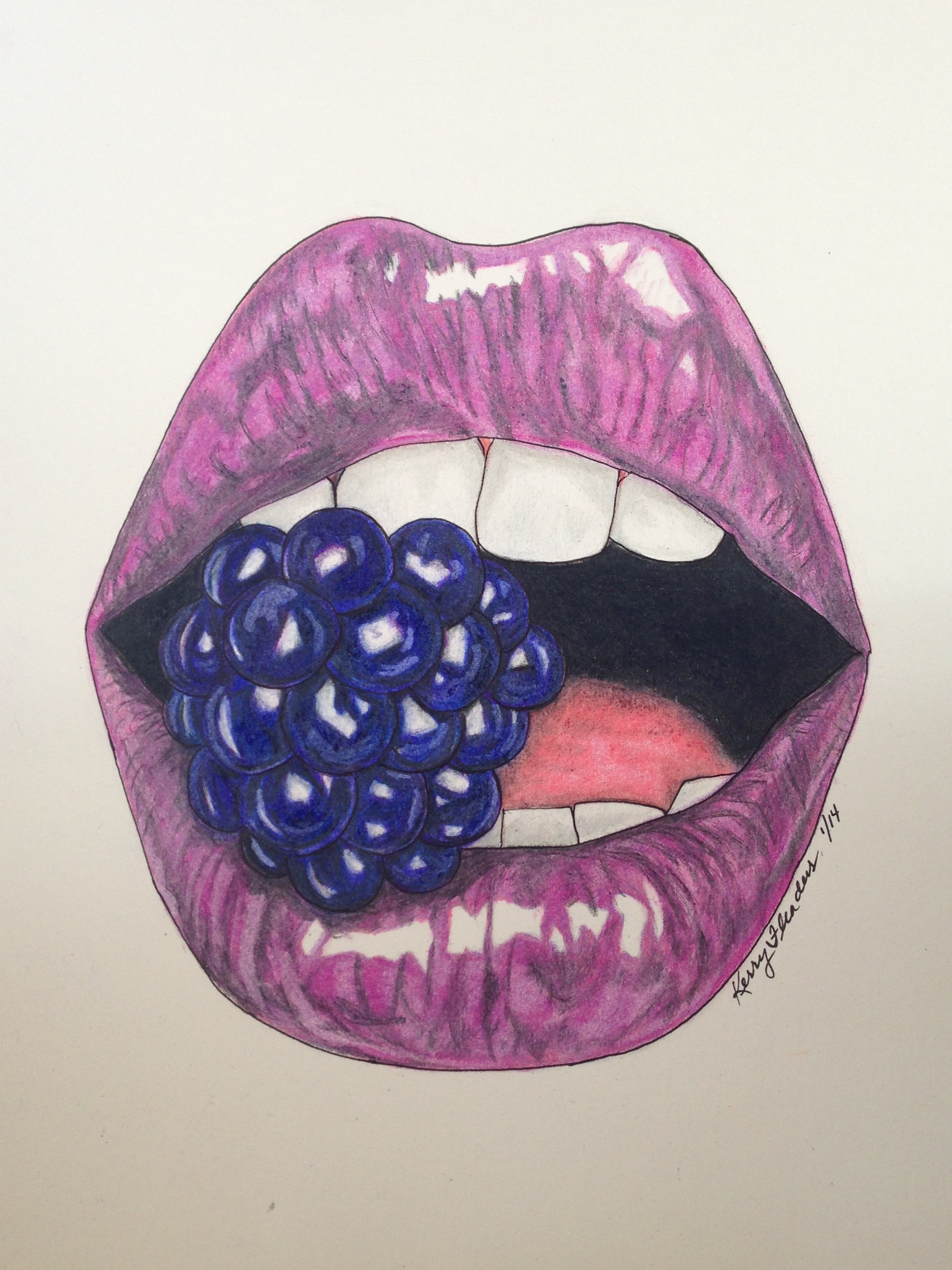 Biting Lips Drawing at GetDrawings Free download