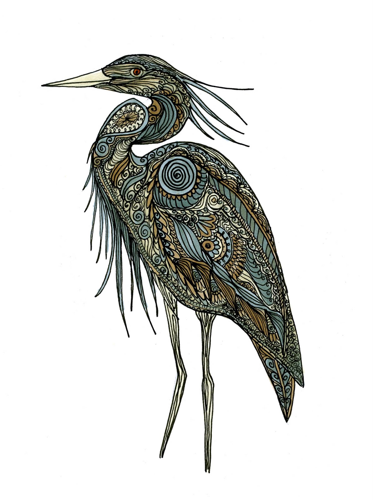 Blue Heron Drawing at GetDrawings Free download