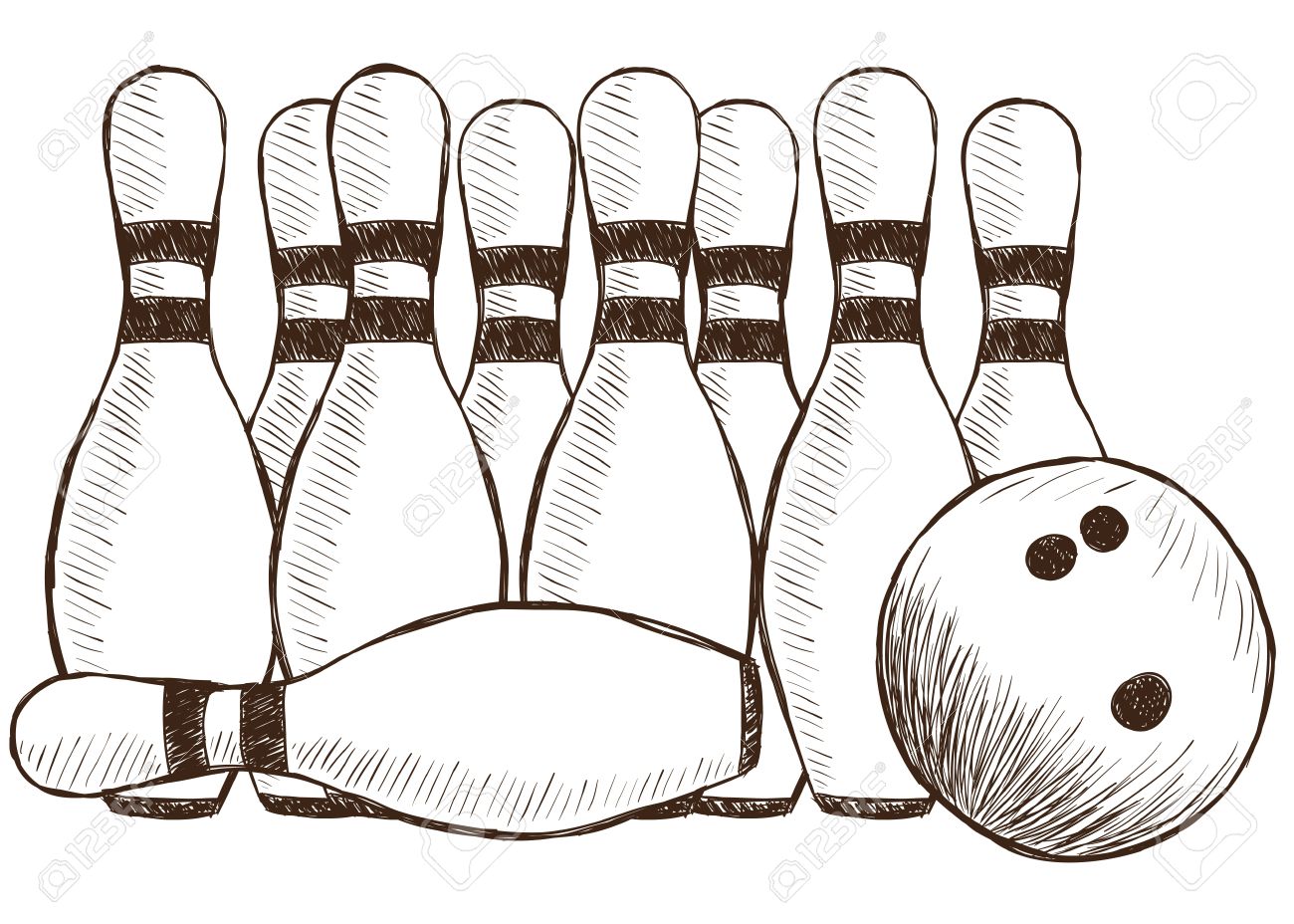 Bowling Pins Drawing at GetDrawings Free download