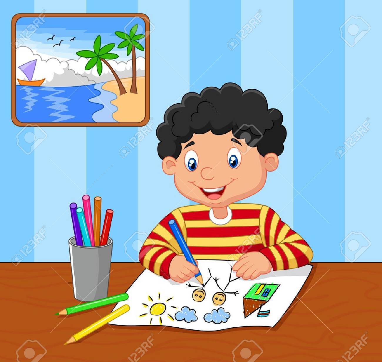 Boy Drawing Clipart at GetDrawings Free download