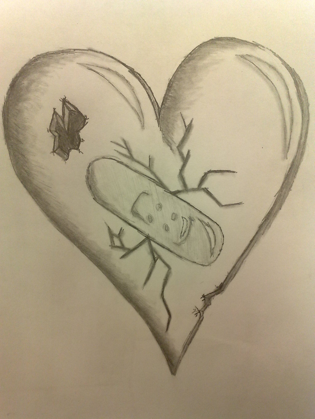 Broken Heart Pencil Drawing at GetDrawings | Free download