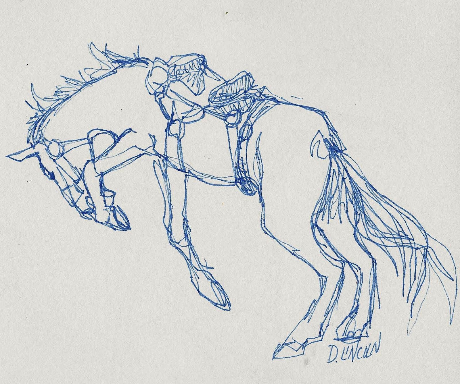 Bucking Horse Drawing at GetDrawings Free download