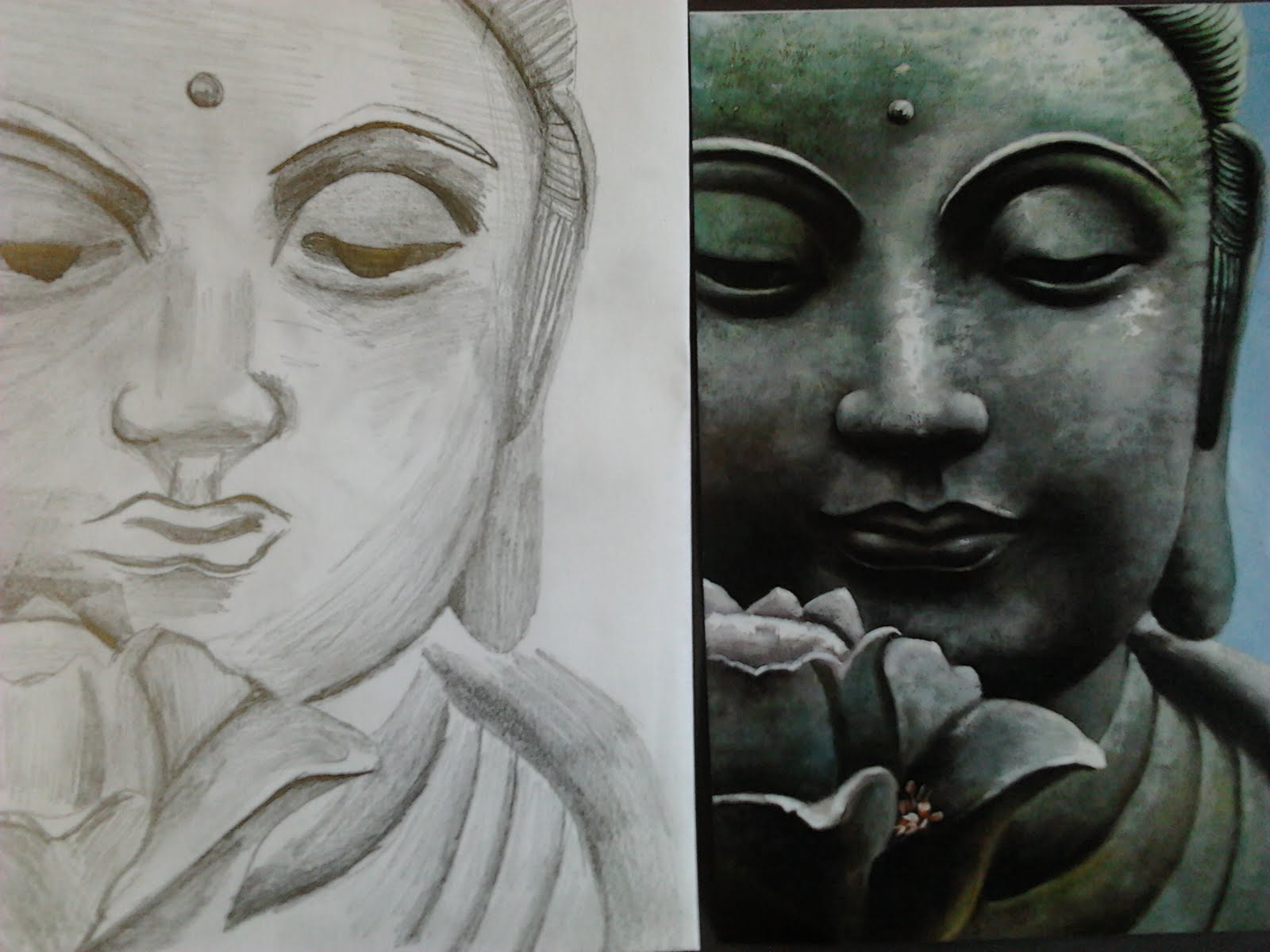 1600x1200 Buddha Pencil Drawing For Tattoos Pictures Drawing And Coloring.