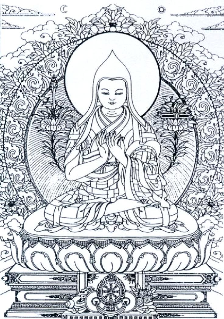736x1046 Impressive Outstanding Buddha Coloring Pages Image Drawings Free.