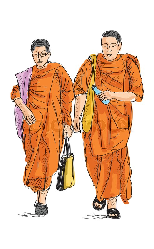 Buddhist Monk Drawing at GetDrawings | Free download