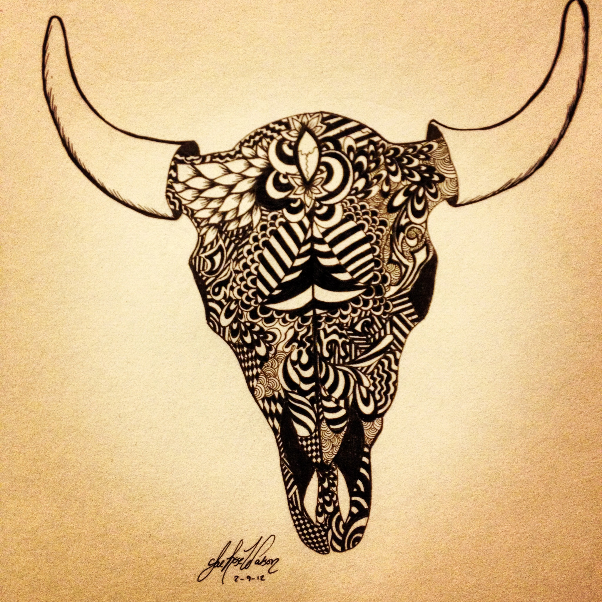 Bull Head Drawing at GetDrawings | Free download