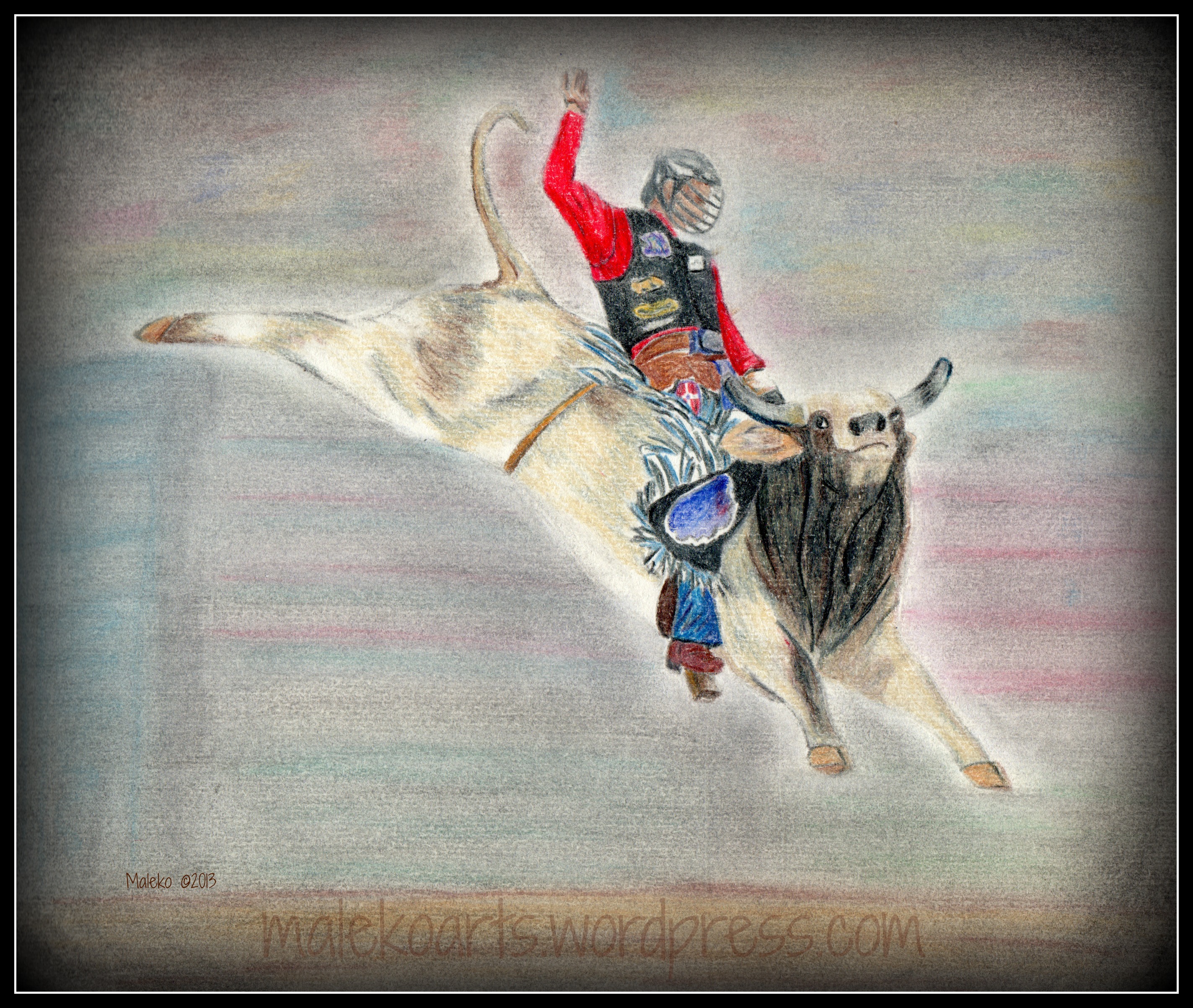 Bull Riding Drawing at GetDrawings Free download