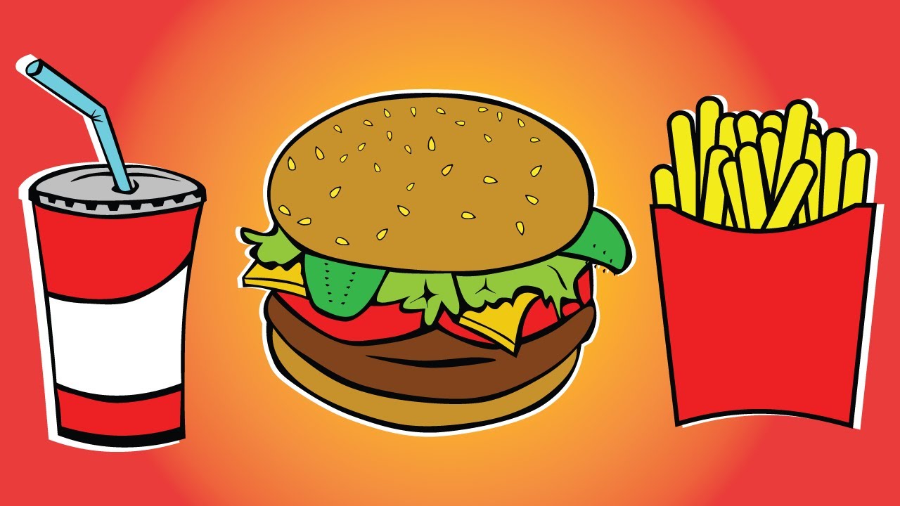  How To Draw A Burger And Fries  Check it out now 