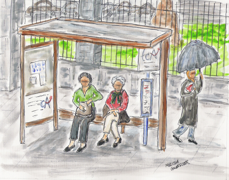 Bus Stop Drawing at GetDrawings | Free download