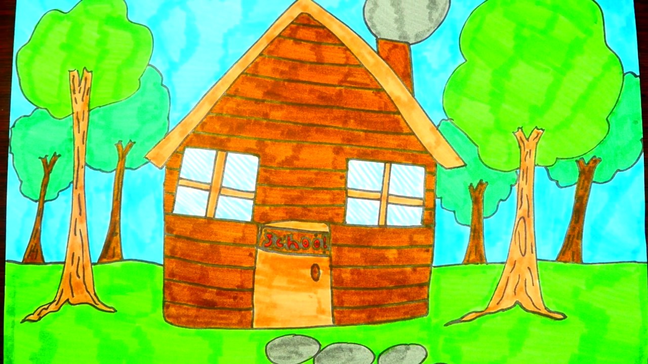 Cabin In The Woods Drawing at GetDrawings | Free download