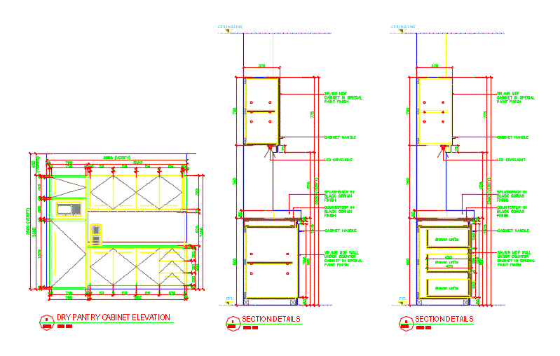 Kitchen Cabinet Section Cad Block | Wow Blog