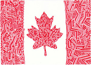 Canada Flag Drawing at GetDrawings | Free download