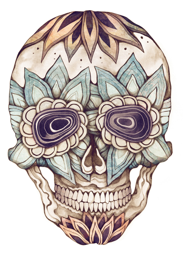 Candy Skull Drawing at GetDrawings | Free download