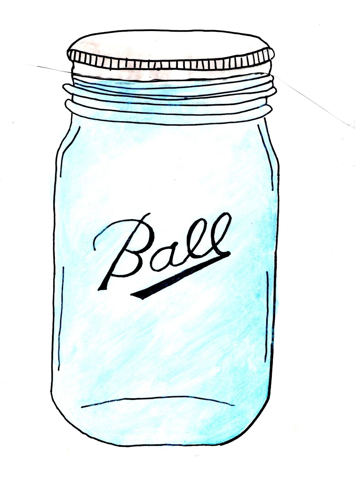 Canning Jar Drawing at GetDrawings | Free download