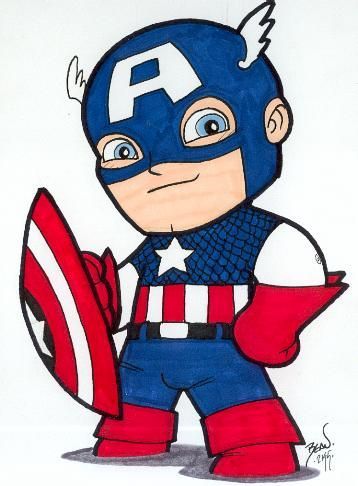 Captain America Cartoon Drawing at GetDrawings | Free download