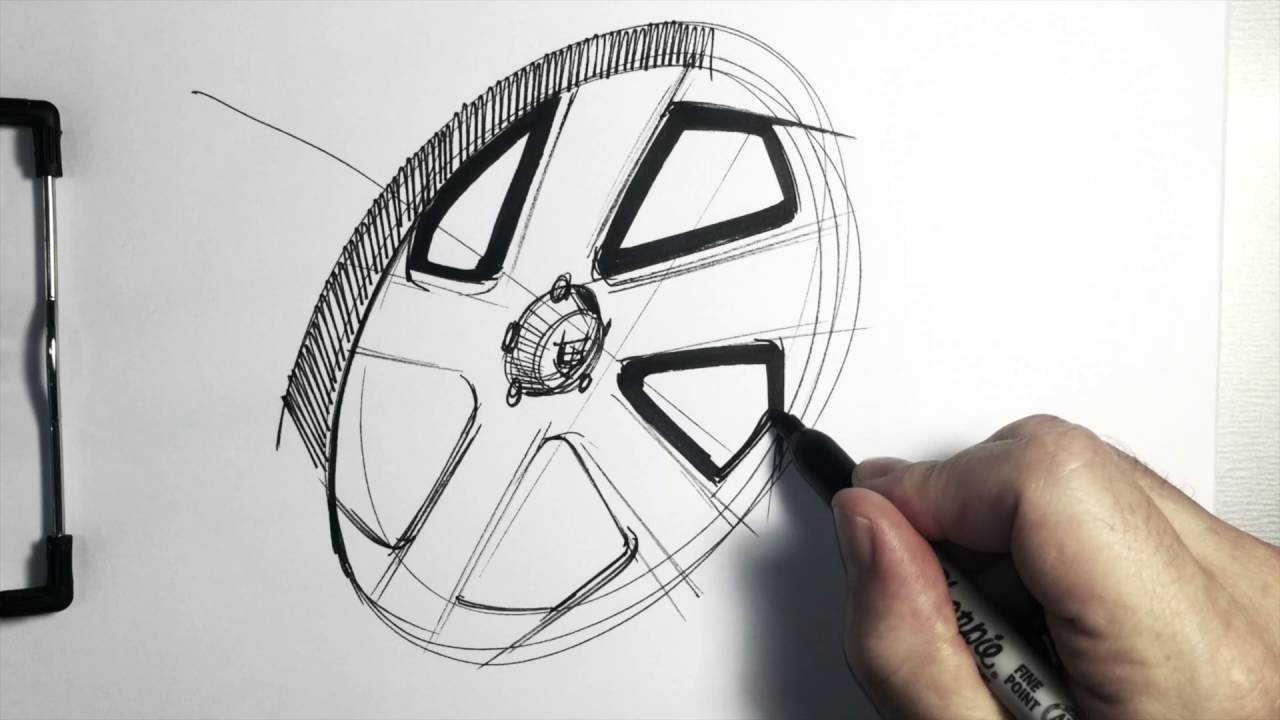 Car Wheel Drawing at GetDrawings | Free download