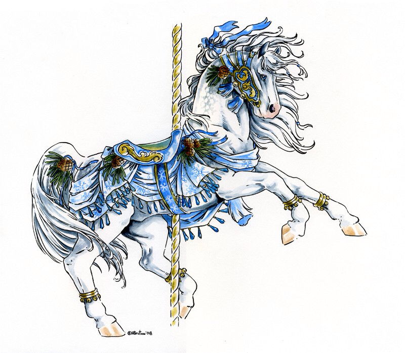 Carousel Horse Drawing at GetDrawings Free download