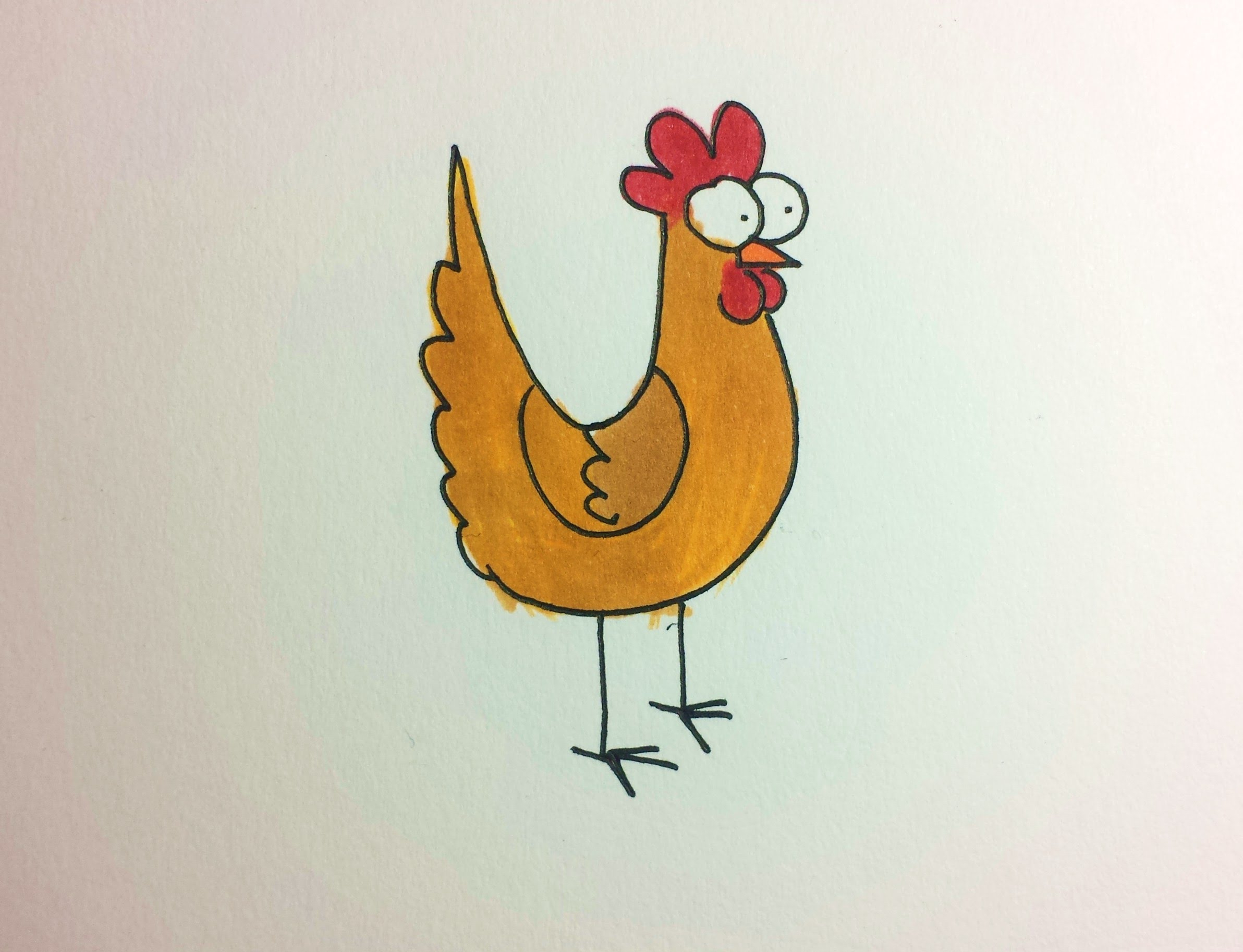 Cartoon Chicken Drawing at GetDrawings | Free download
