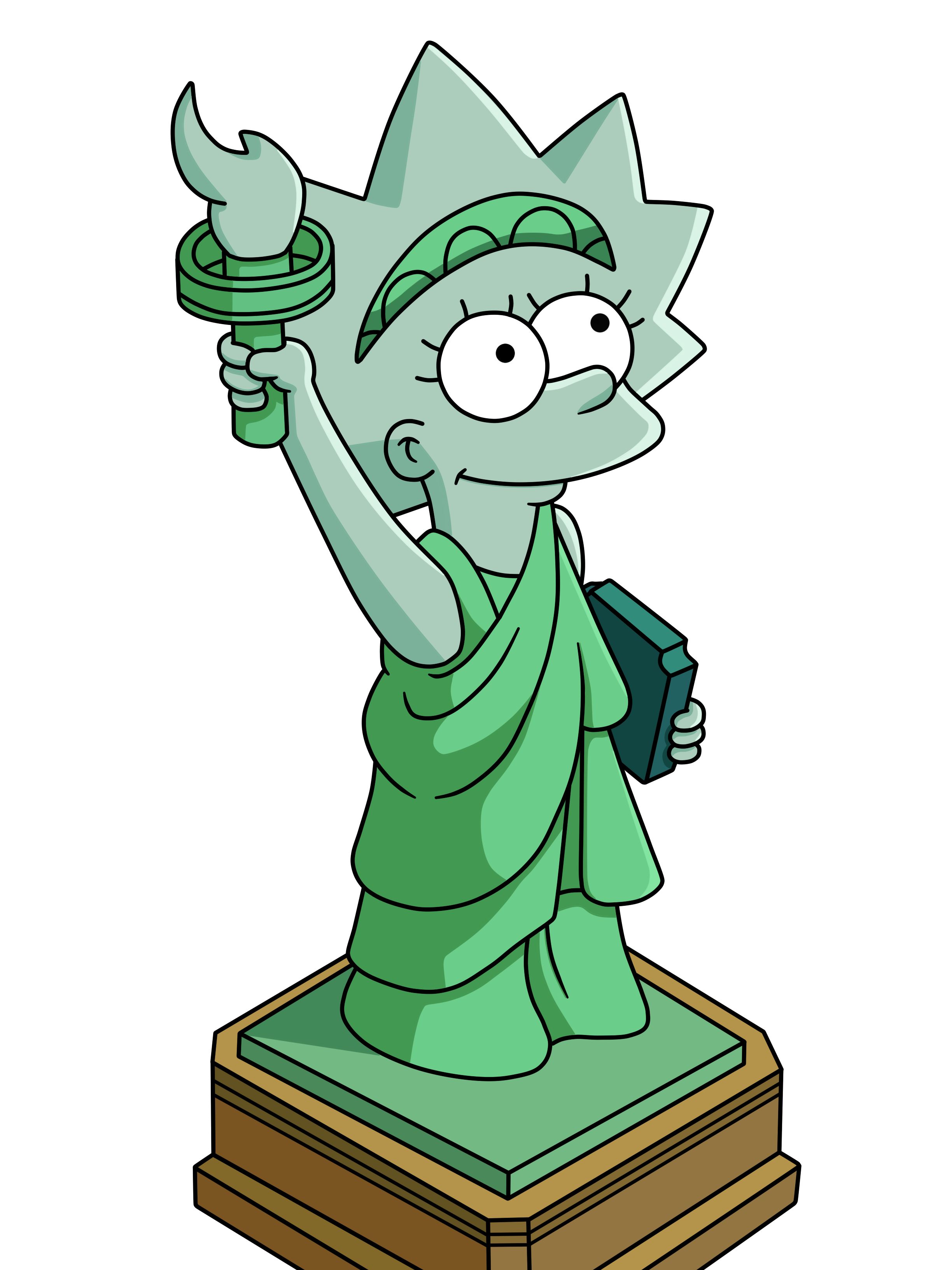 How To Draw The Statue Of Liberty Cartoon