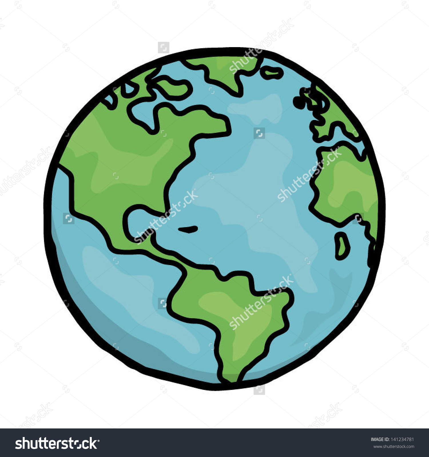 Cute Cartoon Earth Drawing - Earth Cartoon Drawing Png Download 1716