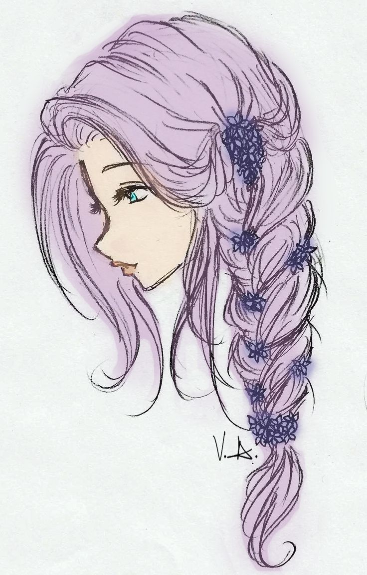 New Drawing Hair On Sketch with simple drawing
