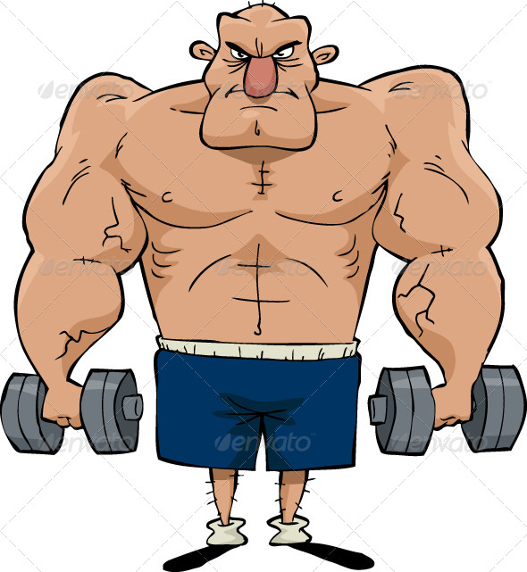 Cartoon Muscle Man Drawing at GetDrawings | Free download