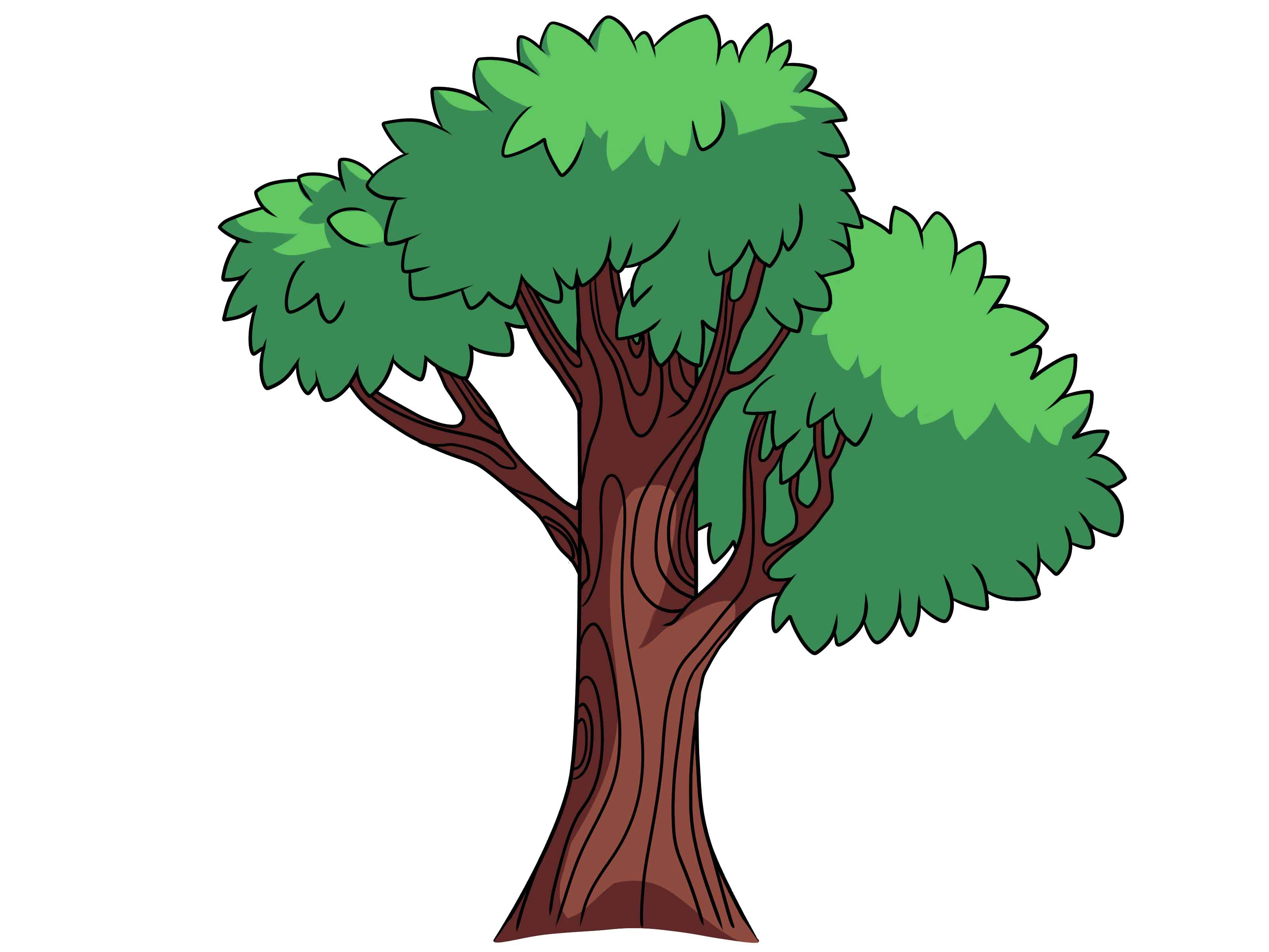 Cartoon Tree Drawing at GetDrawings | Free download